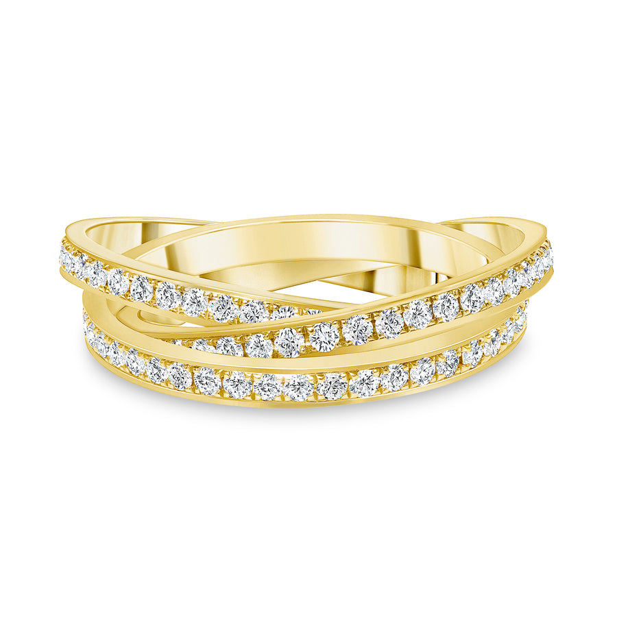 diamond wrap wedding ring gold