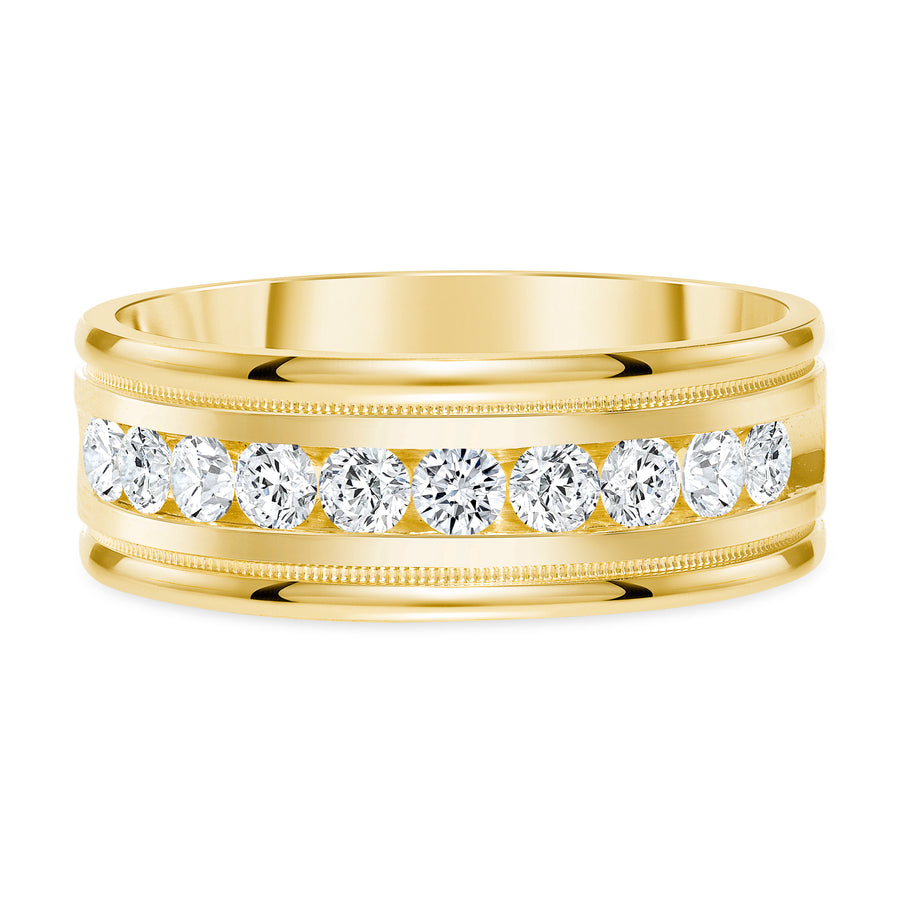 Channel diamond band gold | Diamond Collection Inc