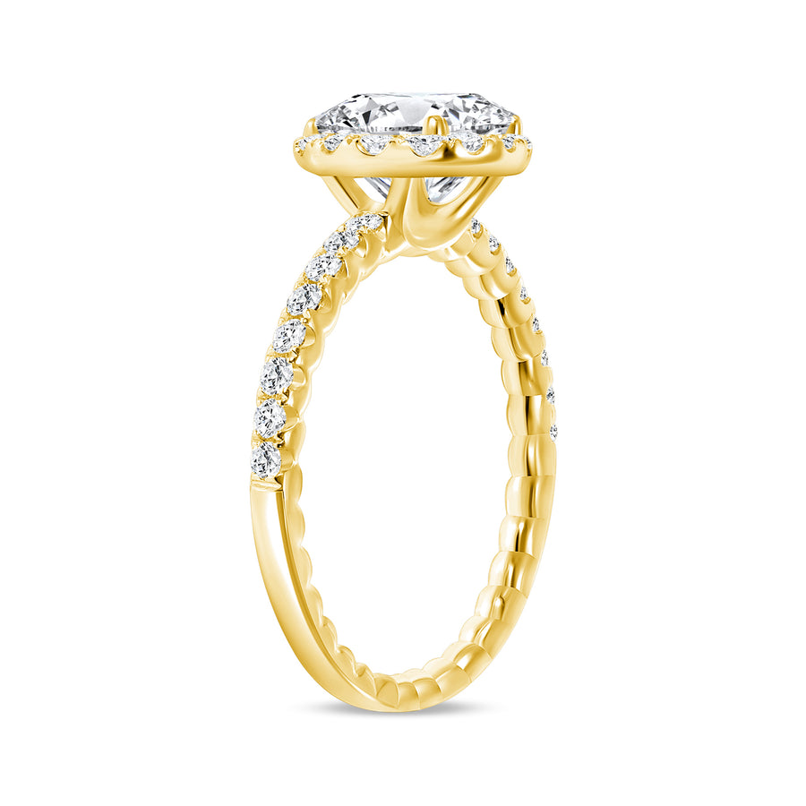 round cut halo diamond engagement ring gold